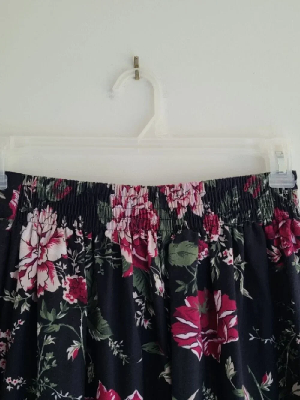 Vintage 80s Floral Midi Skirt 10 Waist 26